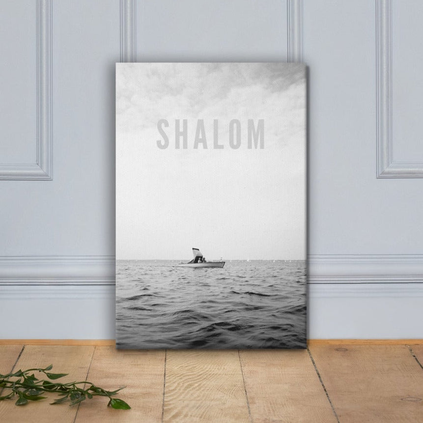 SHALOM – Schwarzweiß Fine Art Leinwand | Ruhe & Frieden in minimalistischer Fotokunst