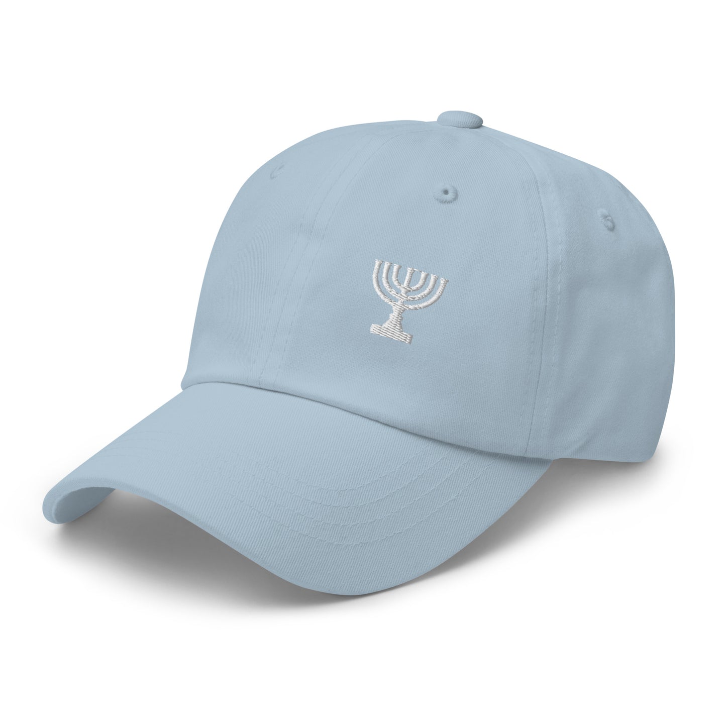 Menorah - bestickte Cap | hellblau | 100% Baumwolle
