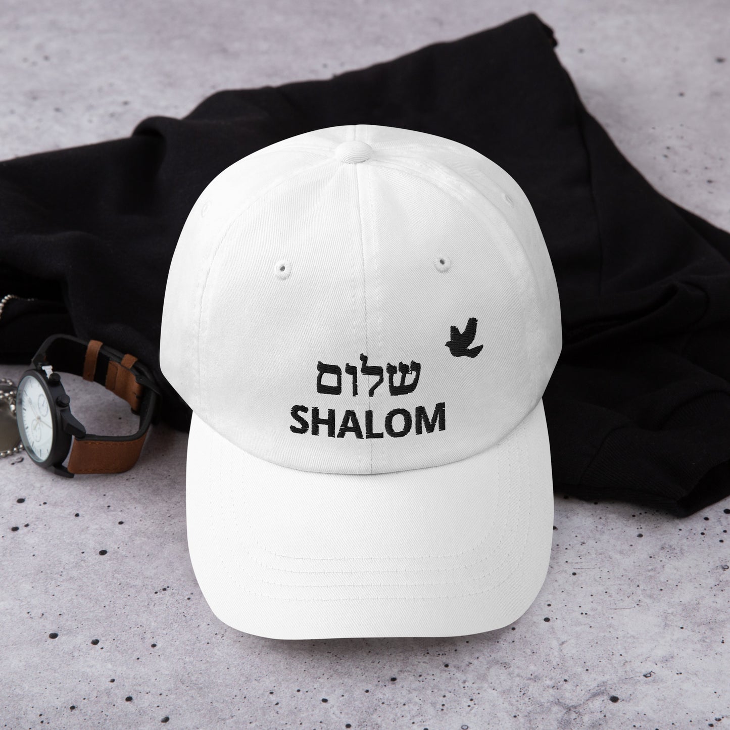 SHALOM שלום Cap bestickt | 100% Baumwolle