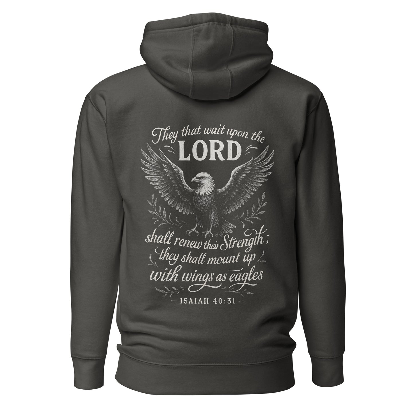 Wings as Eagles – Isaiah 40:31 – Unisex-Hoodie (back print)
