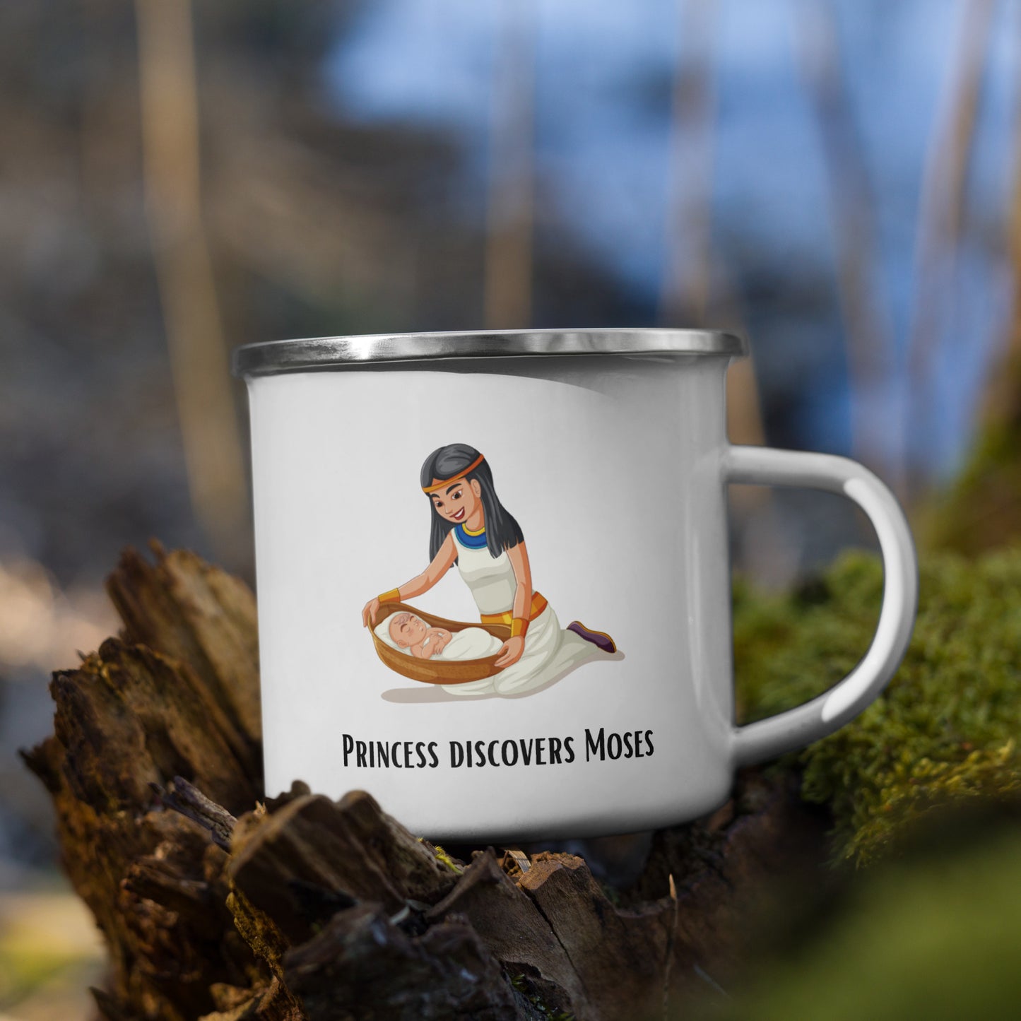 Emaille-Tasse für Kinder | Prinzessin entdeckt Mose