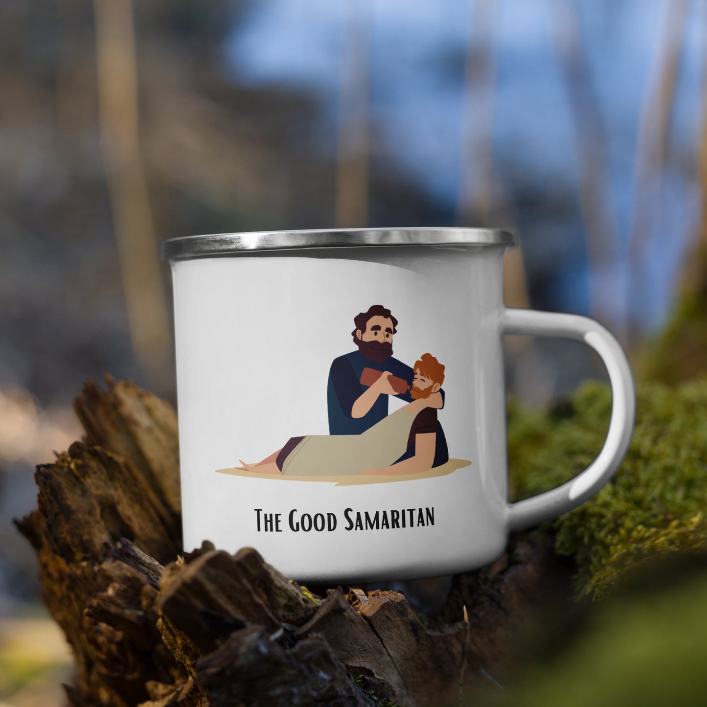 Emaille-Tasse für Kinder | Der Barmherzige Samariter