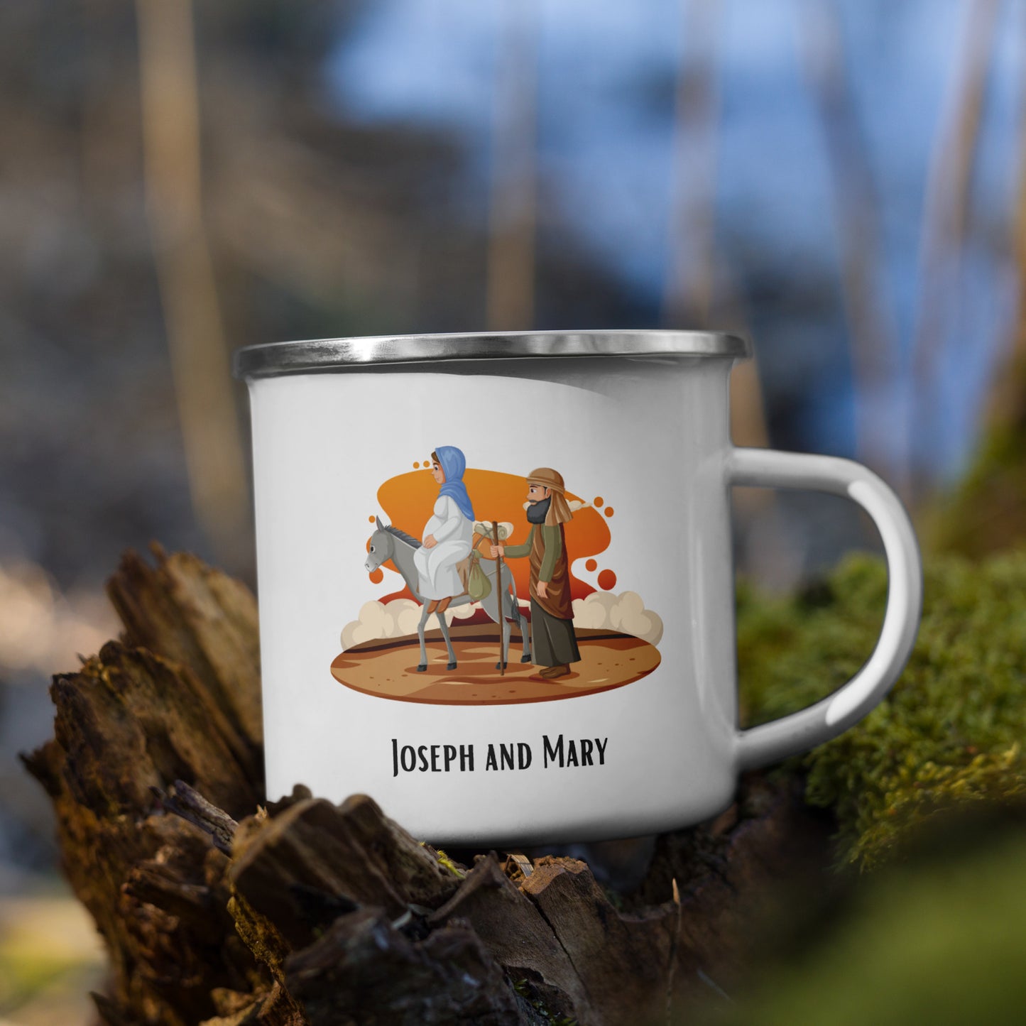 Emaille-Tasse für Kinder | Joseph und Maria