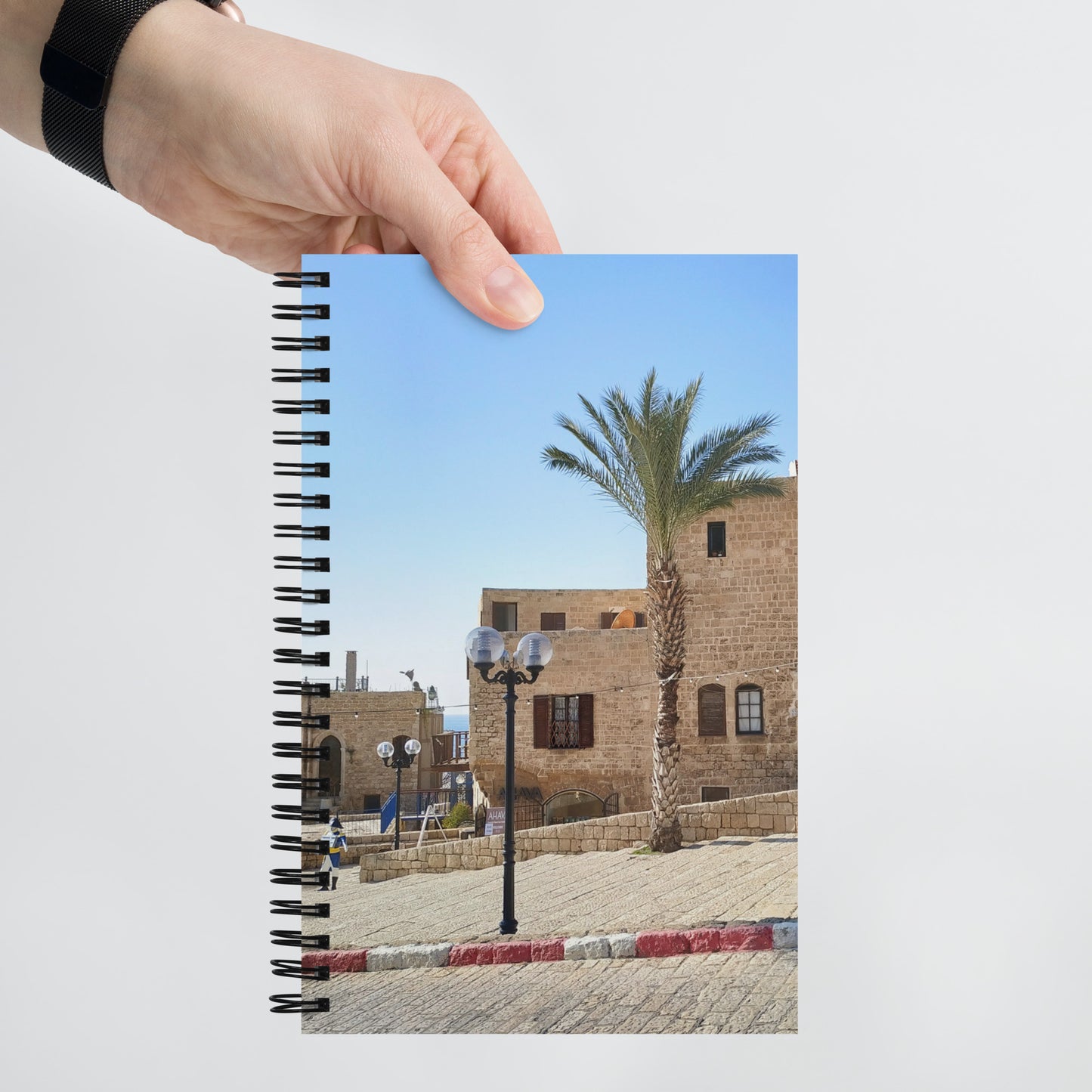 Jaffa - antike Hafenstadt, Palme, Israel | Spiral-Notizblock