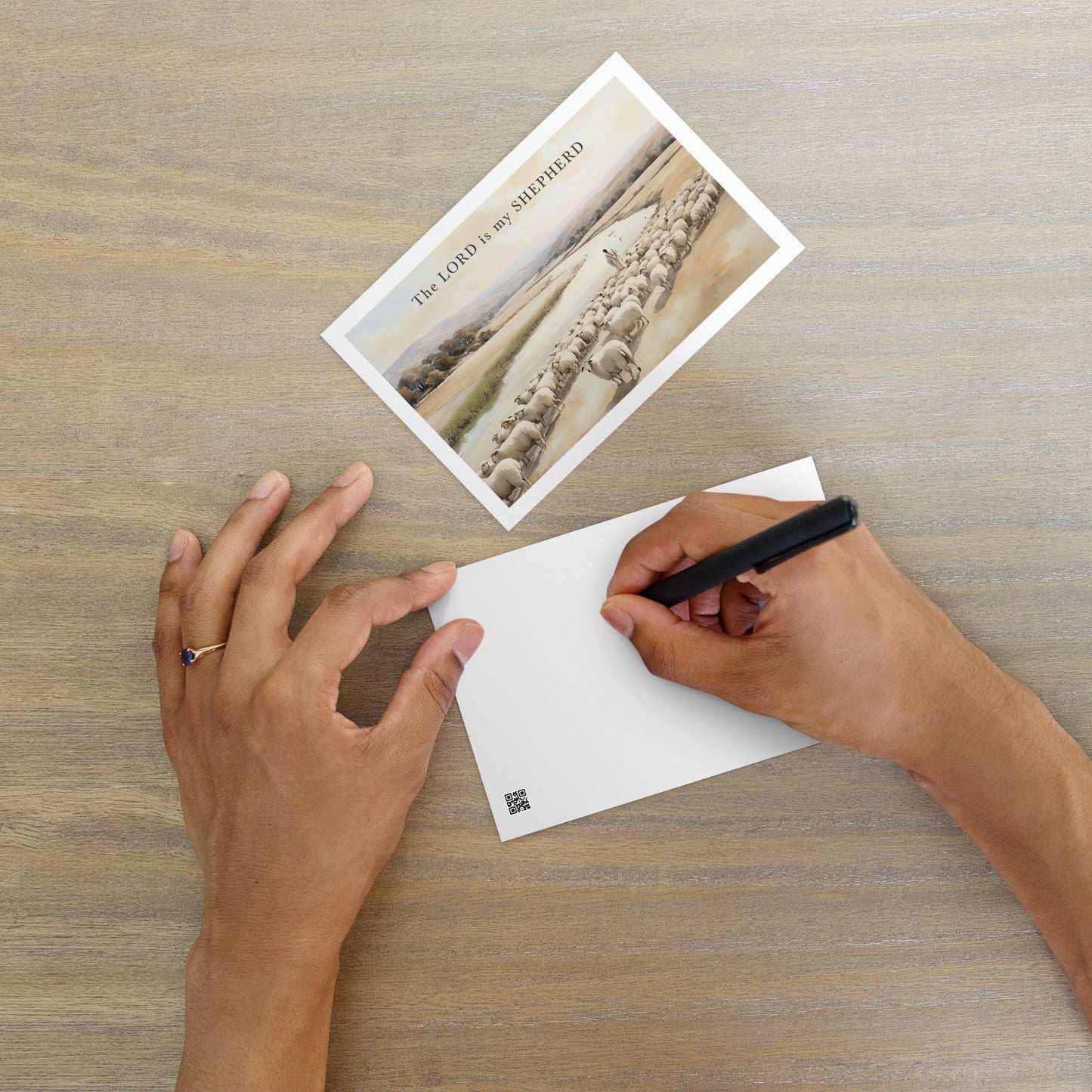 Der HERR ist mein HIRTE - Aquarell - Postkarte