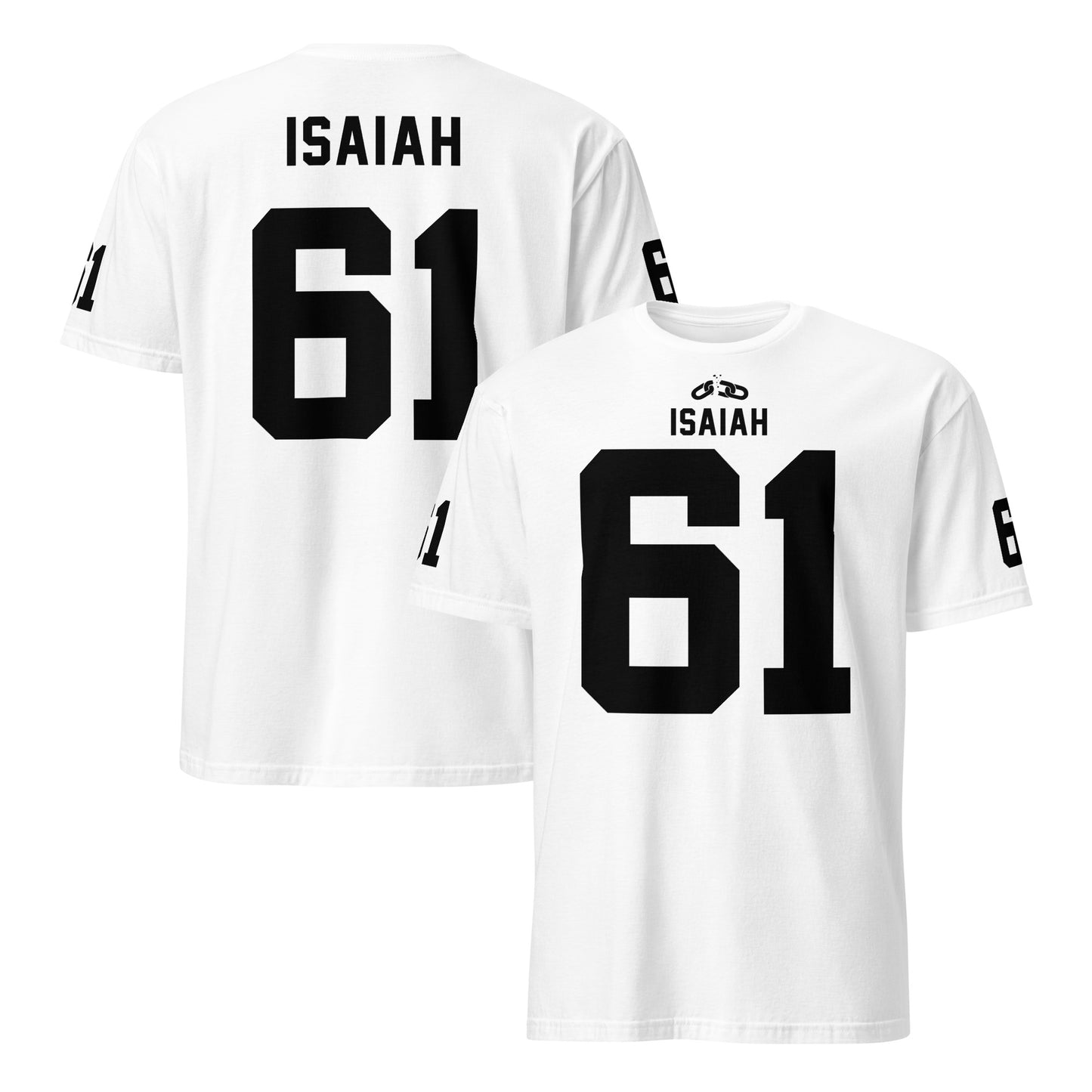 ISAIAH 61 – American Football Jersey Style T-Shirt – Unisex