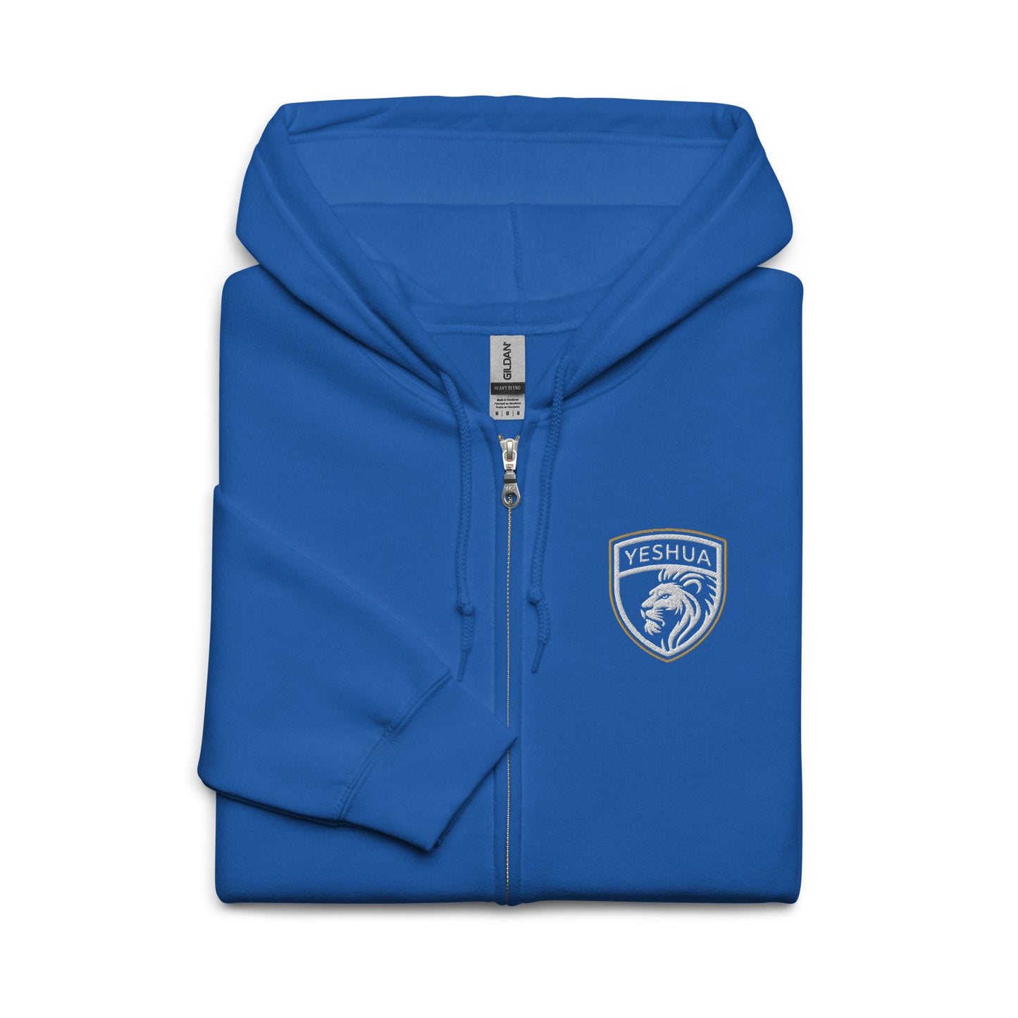 Shield of Faith – Yeshua – Embroidered Heavy Blend Zip Hoodie – Unisex
