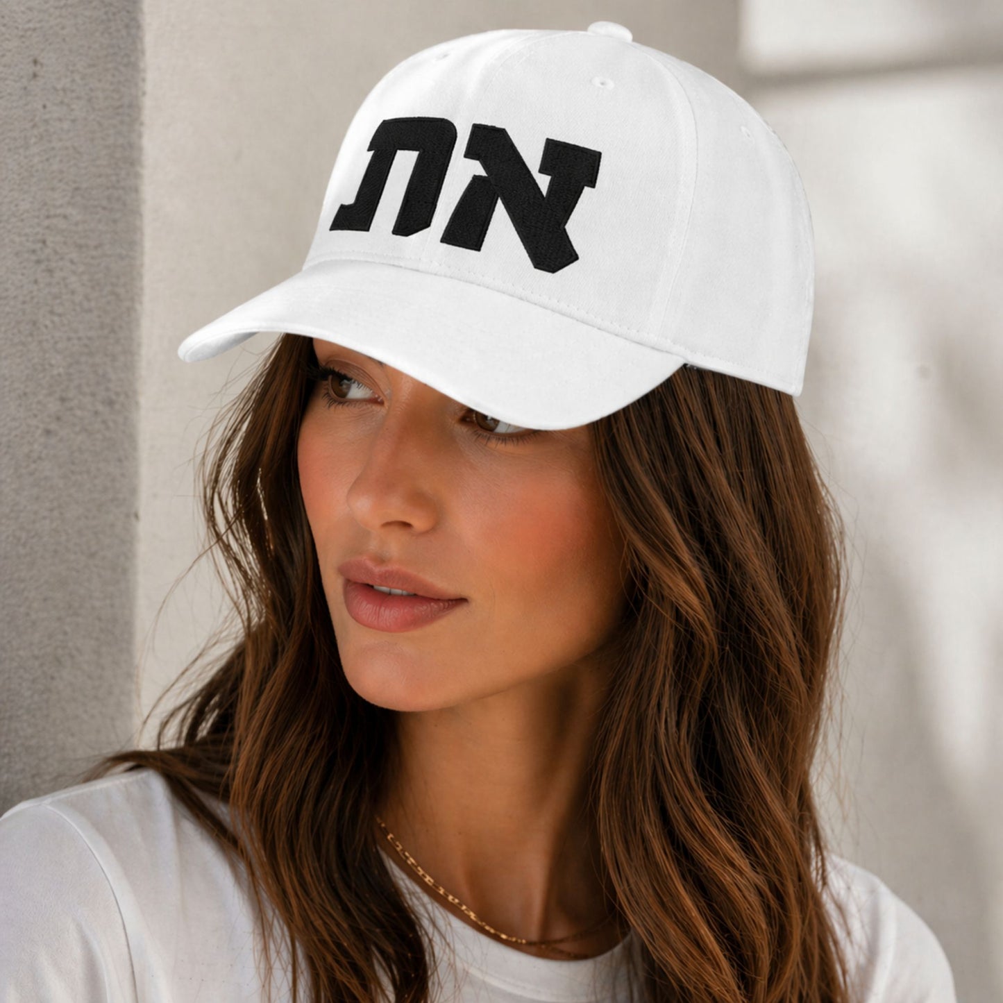 את – ALEPH TAV Cap – Embroidered 5-Panel Cap – Structured Front