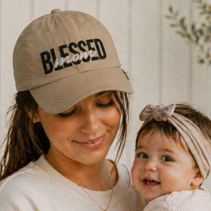 Blessed Mom – 100% cotton – embroidered baseball cap for mothers