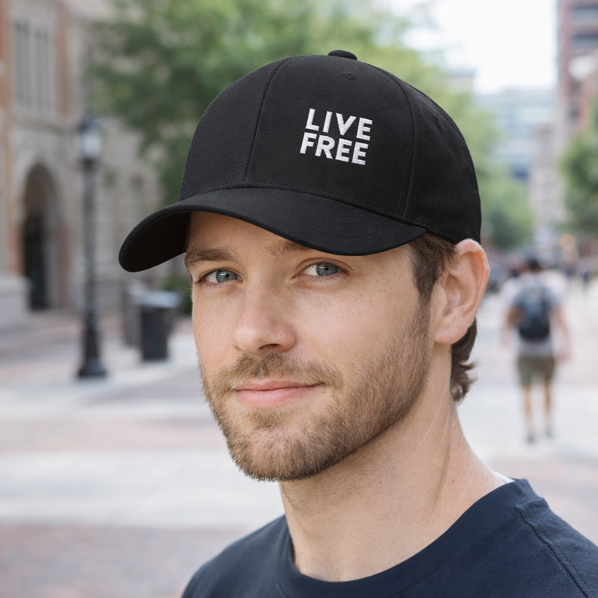 LEBE FREI – Strukturierte Flexfit Cap (geschlossene Rückseite)