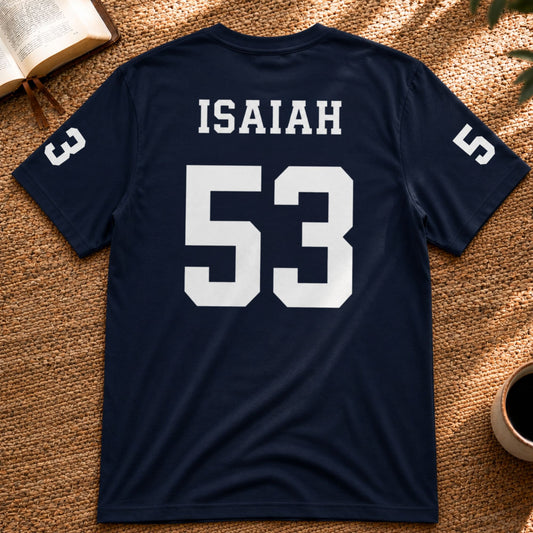 ISAIAH 53 – American Football Jersey Style T-Shirt