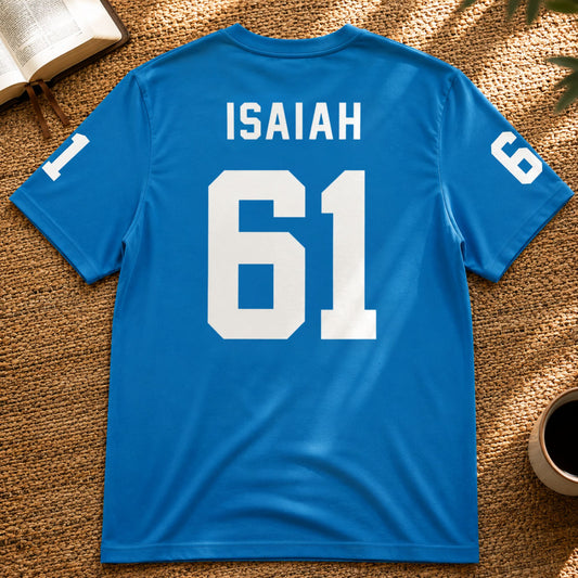 ISAIAH 61  – American Football Jersey Style T-Shirt – Unisex