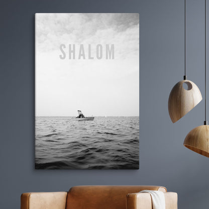 SHALOM – Toile d'art en noir et blanc | Paix et tranquillité dans l'art photographique minimaliste