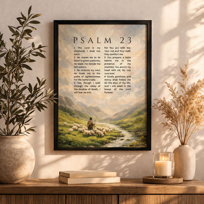 Psaume 23 – Estampe – « L'Éternel est mon berger »