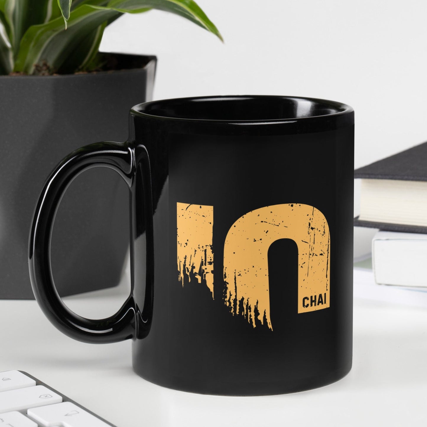 Chai חי – Leben – Schwarze Keramiktasse