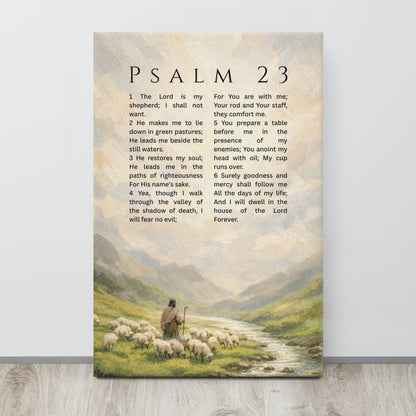 Psalm 23 – Canvas Print – "The Lord is my Shepherd"