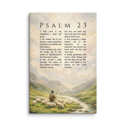 Psalm 23 – Canvas Print – "The Lord is my Shepherd"
