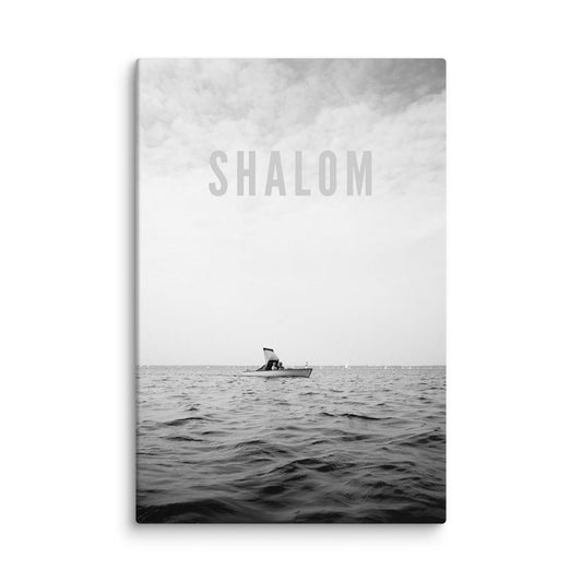 SHALOM – Black and White Fine Art Canvas | Peace & Tranquility in minimalist Photographic Art