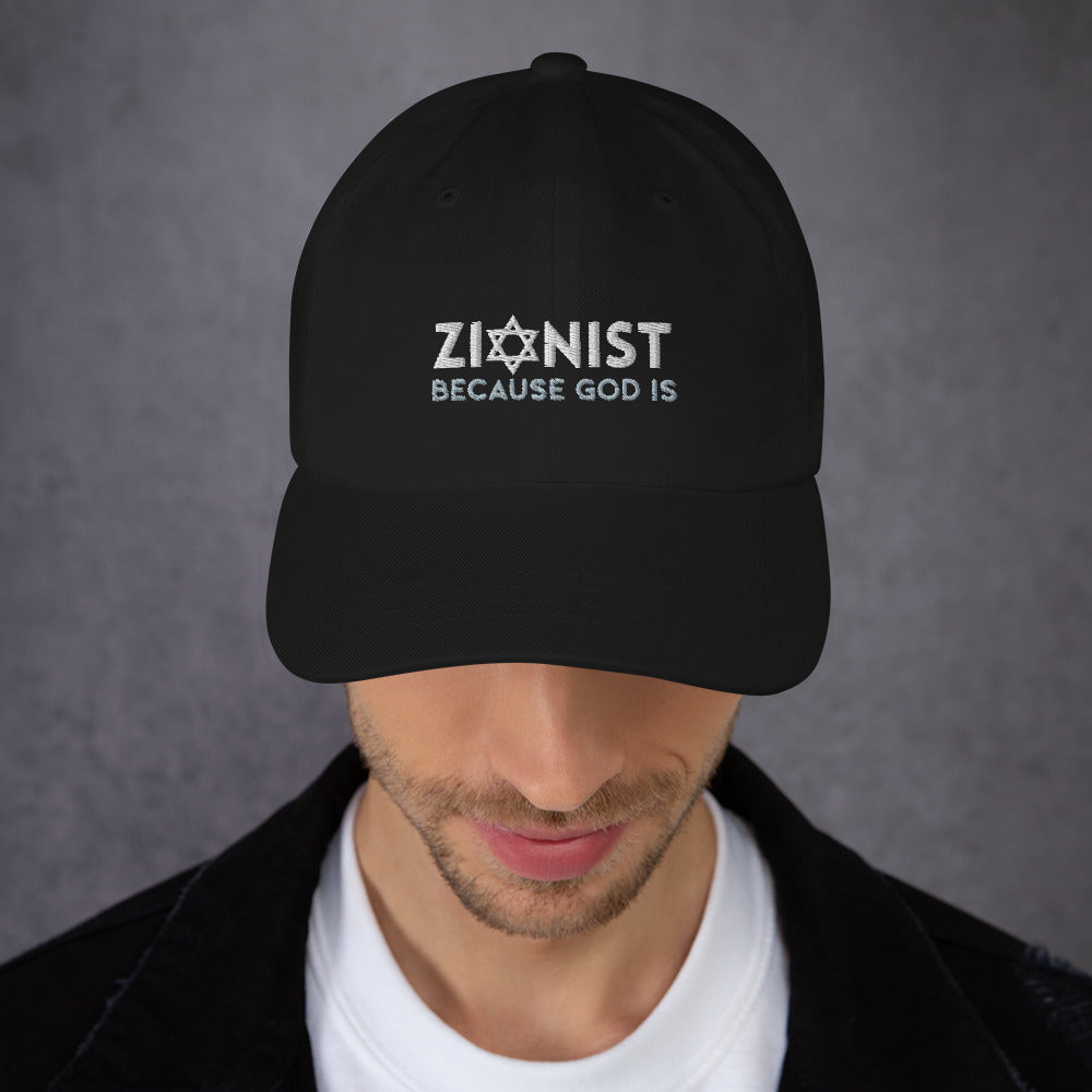 ZIONIST – BECAUSE GOD IS | bestickte Baseball Cap | 100% Baumwolle - Statement