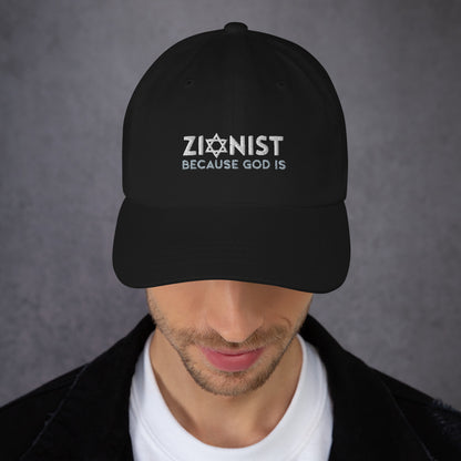 ZIONIST – BECAUSE GOD IS | bestickte Baseball Cap | 100% Baumwolle - Statement