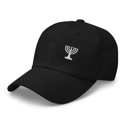 Menorah - bestickte Cap | Schwarz | 100% Baumwolle