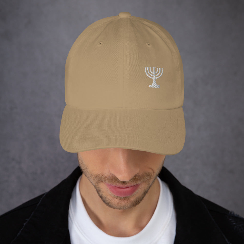 Menorah - bestickte Cap | khaki | 100% Baumwolle