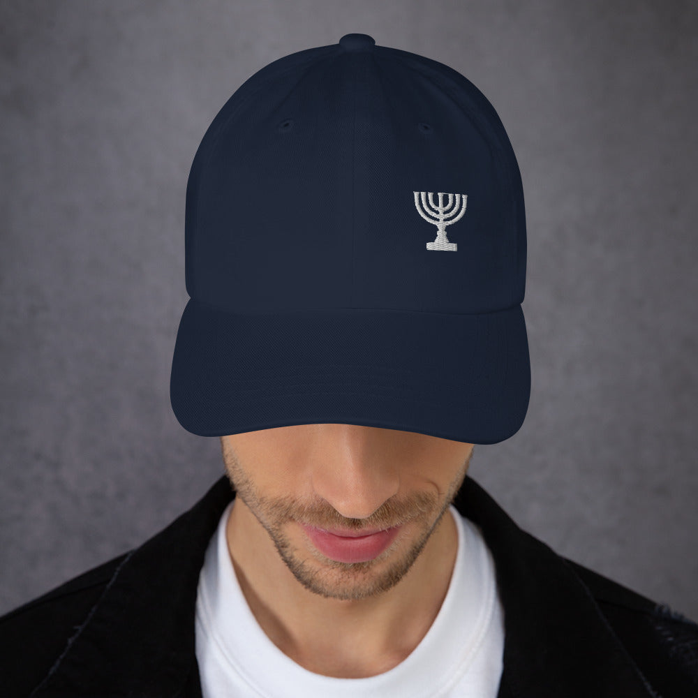 Menorah - bestickte Cap | Navy | 100% Baumwolle