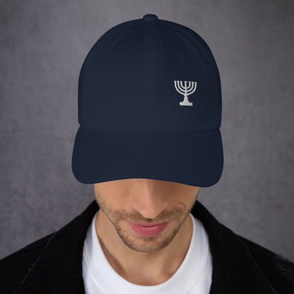Menorah - bestickte Cap | Navy | 100% Baumwolle