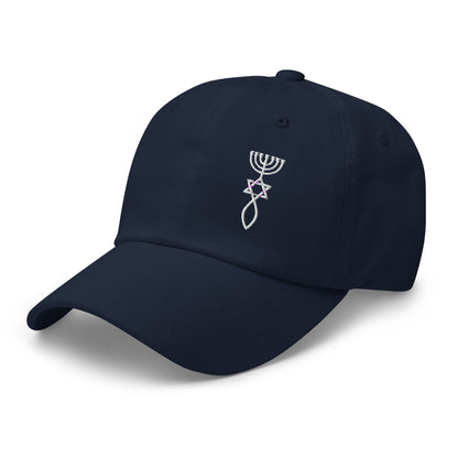 Messianisches Siegel von Jerusalem | Klassische Baseball-Cap | Urchristen-Symbol - navy