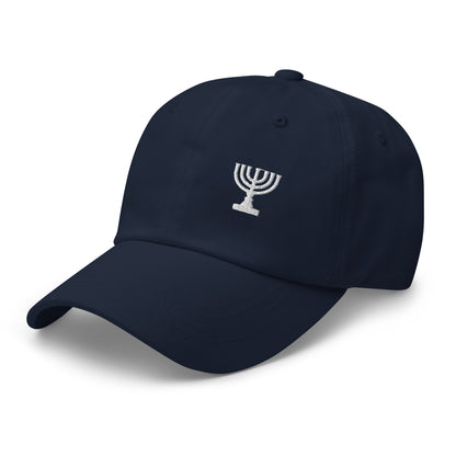 Menorah - bestickte Cap | Navy | 100% Baumwolle