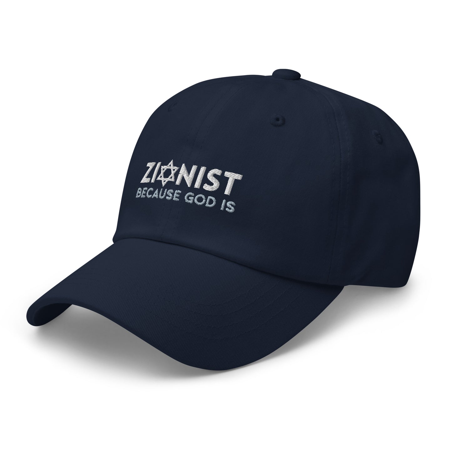 ZIONIST – BECAUSE GOD IS | bestickte Baseball Cap | 100% Baumwolle - Statement