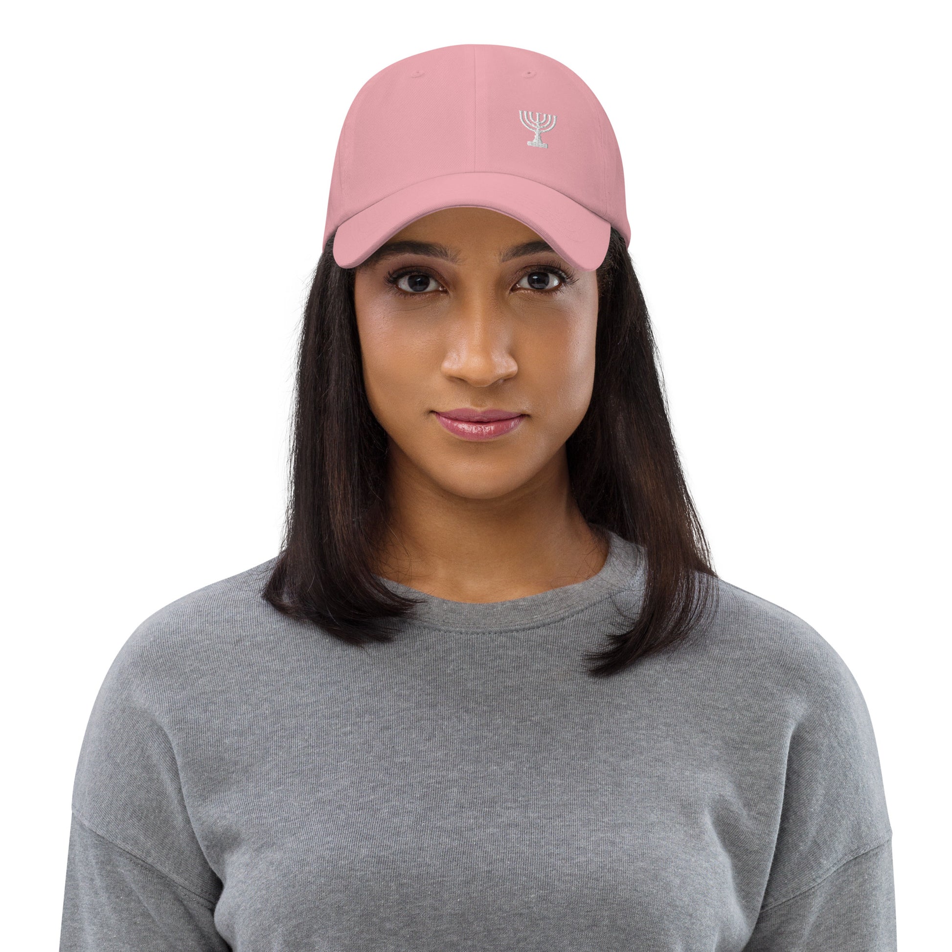 Menorah - bestickte Cap | Pink | 100% Baumwolle