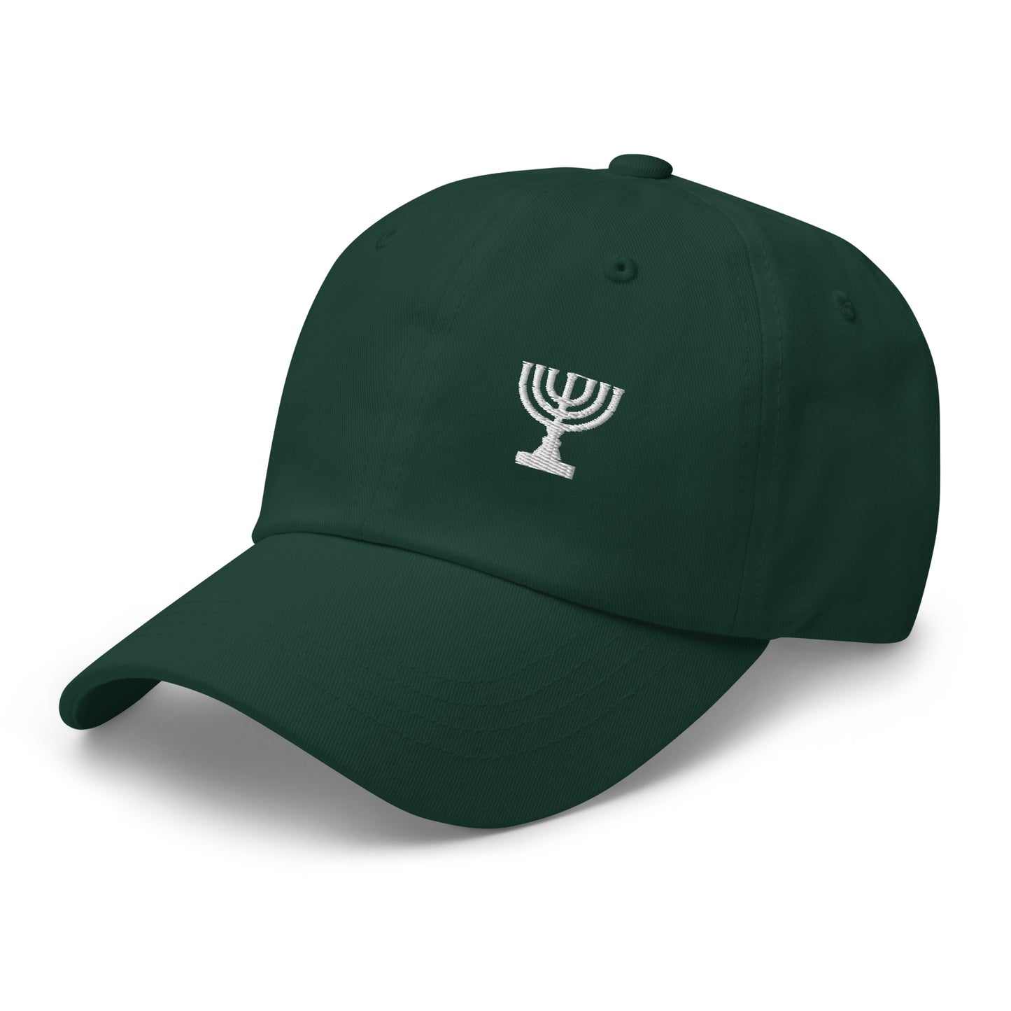Menorah - bestickte Cap | grün | 100% Baumwolle