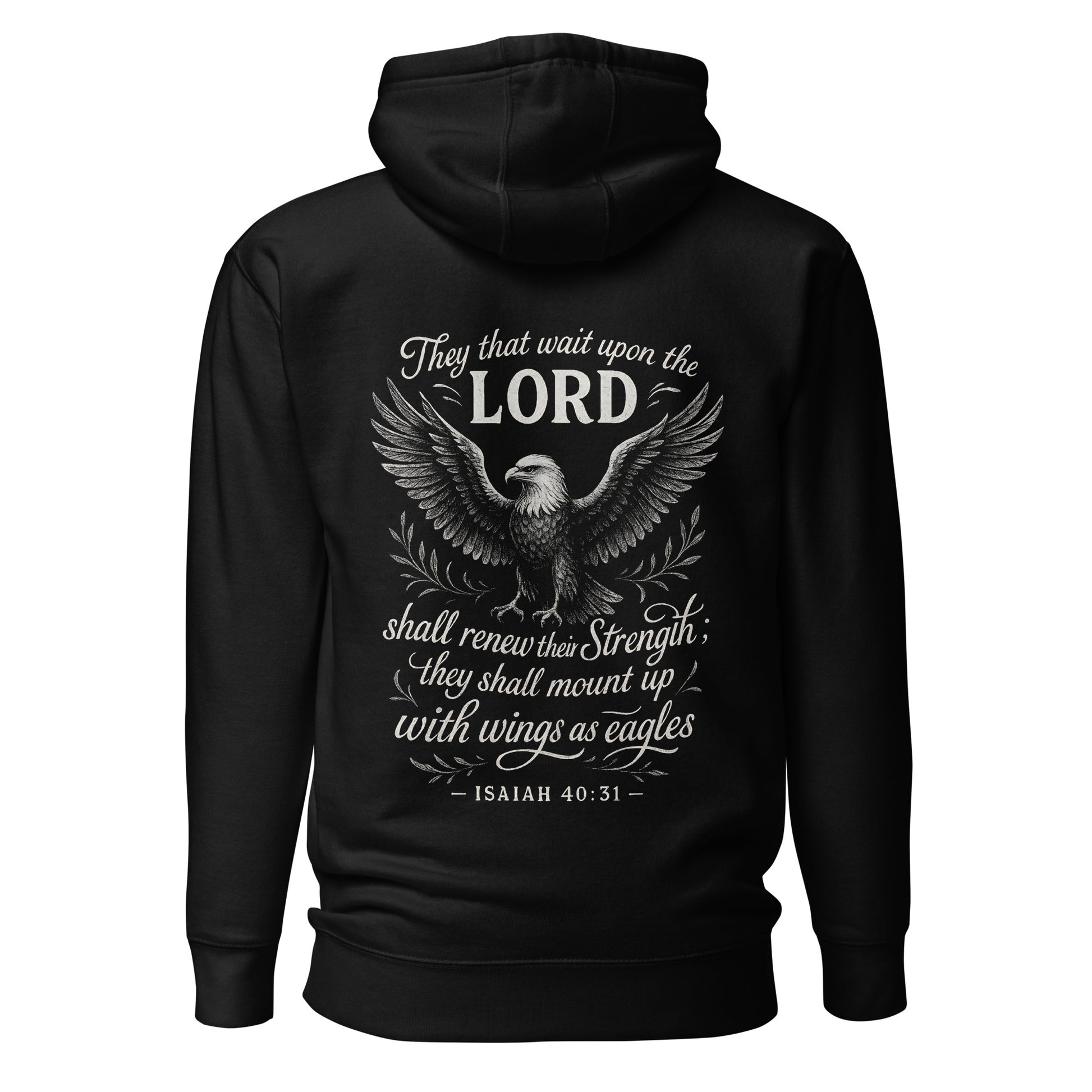 Wings as Eagles – Isaiah 40:31 – Unisex-Hoodie (back print)