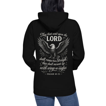 Wings as Eagles – Isaiah 40:31 – Unisex-Hoodie (back print)