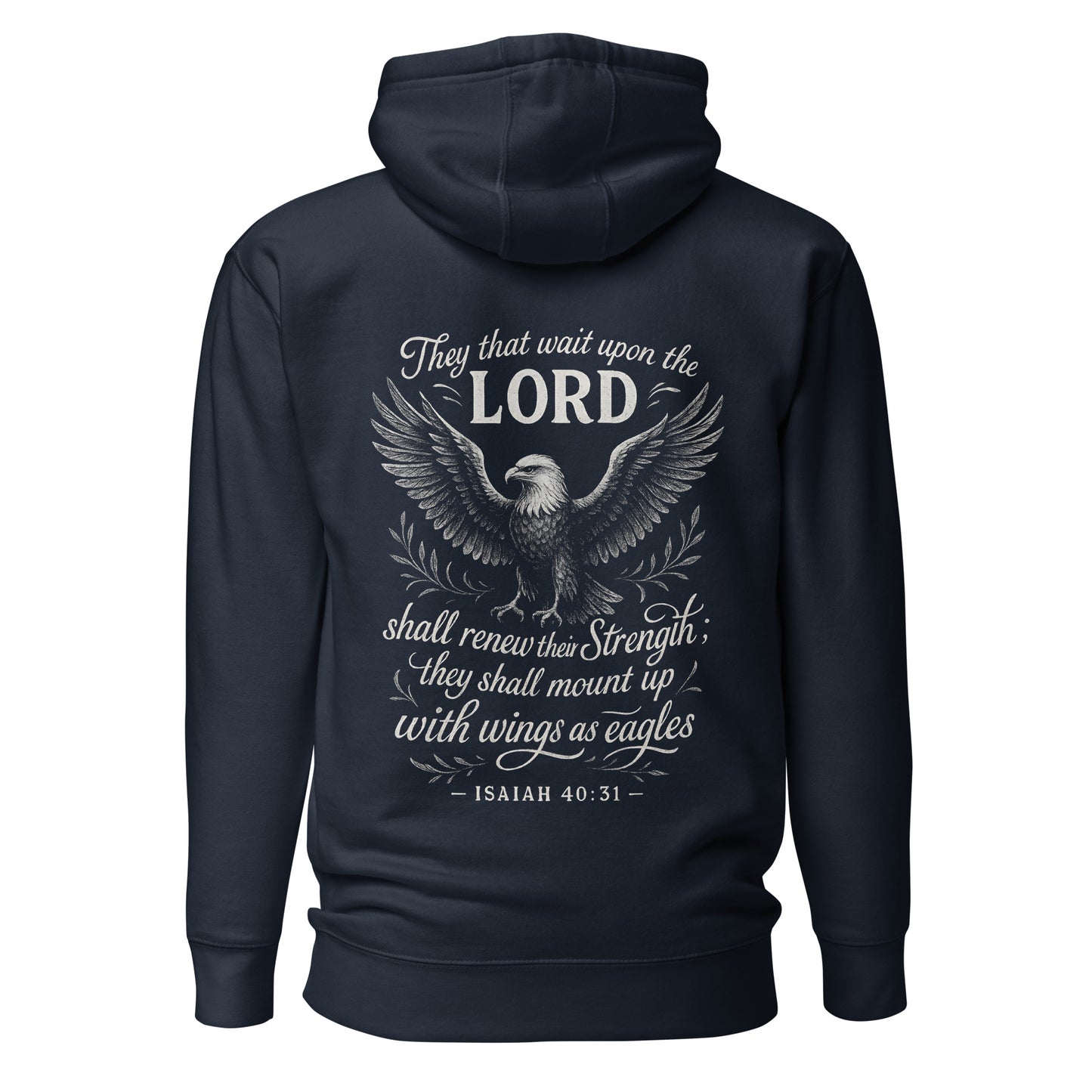 Wings as Eagles – Isaiah 40:31 – Unisex-Hoodie (back print)