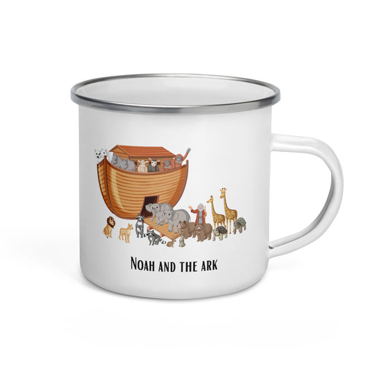 Enamel Mug for Children - "Noah and the Ark" | Biblical Motif | 12oz/350ml