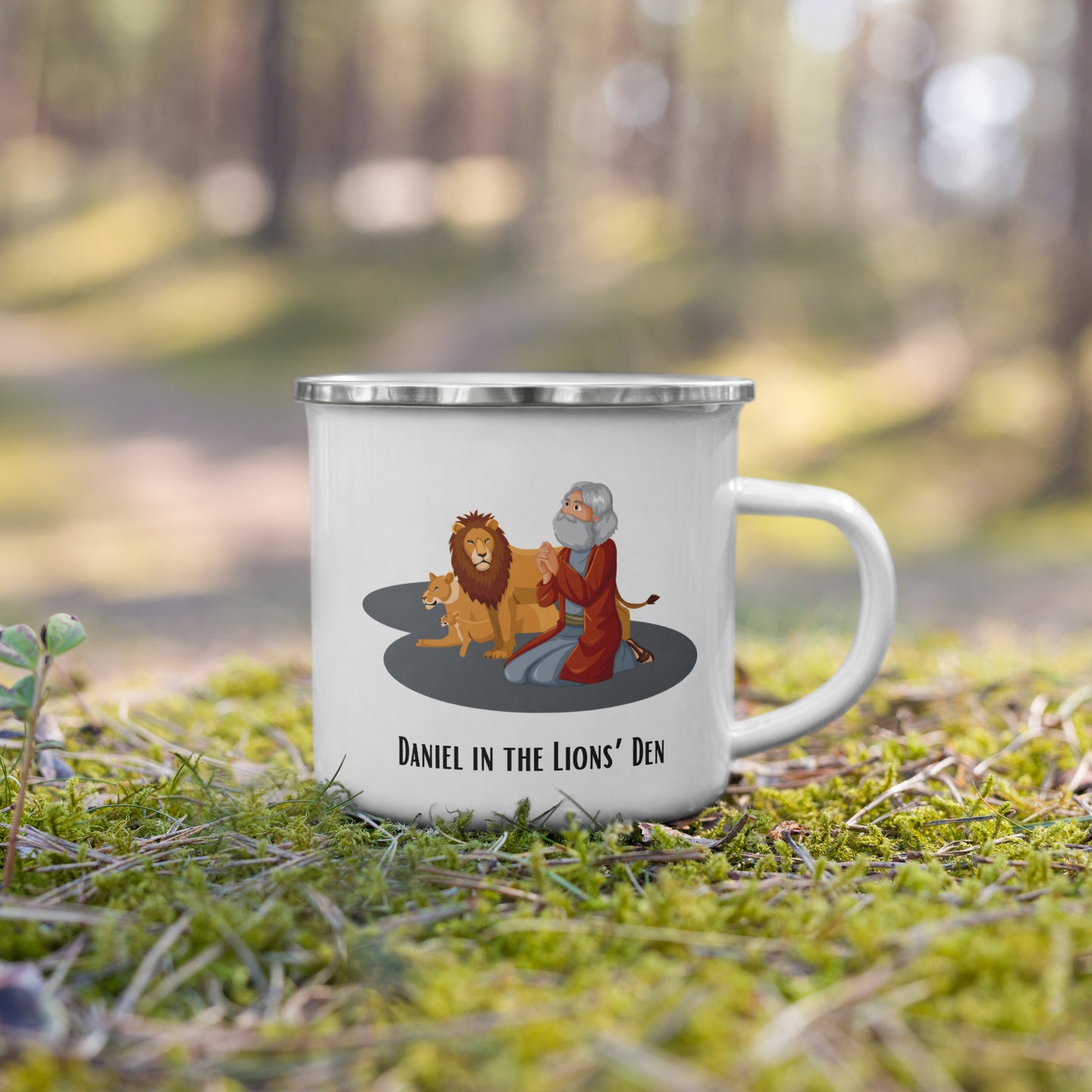 Enamel Mug for Children - "Daniel in the Lion's Den" | Biblical Motif | 12oz/350ml