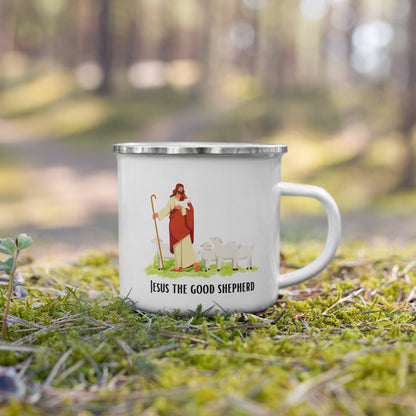 Enamel Mug for Children - "Jesus the Good Shepherd" | Biblical Motif | 12oz/350ml