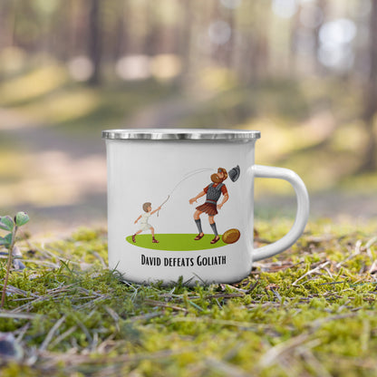 Enamel Mug for Children - "David and Goliath" | Biblical Motif | 12oz/350ml