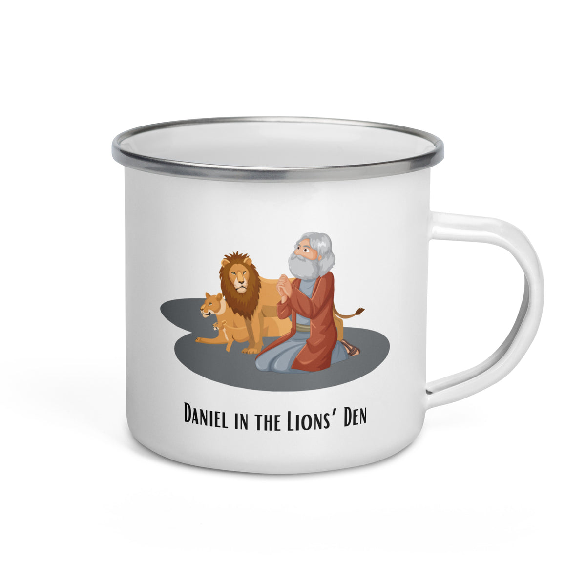 Emaille-Tasse für Kinder | Daniel in der Löwengrube | bruchsicher - ideal für Kinder