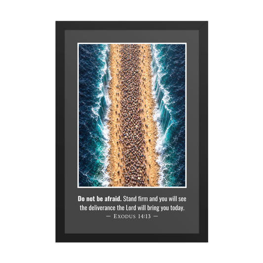 Exodus 14:13 – Framed art print