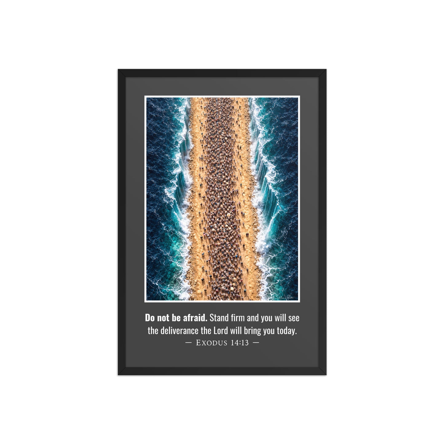 Exodus 14:13 – Framed art print