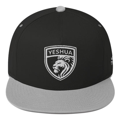 Yeshua Shield - Embroidered Lion Design - Flat Bill Cap