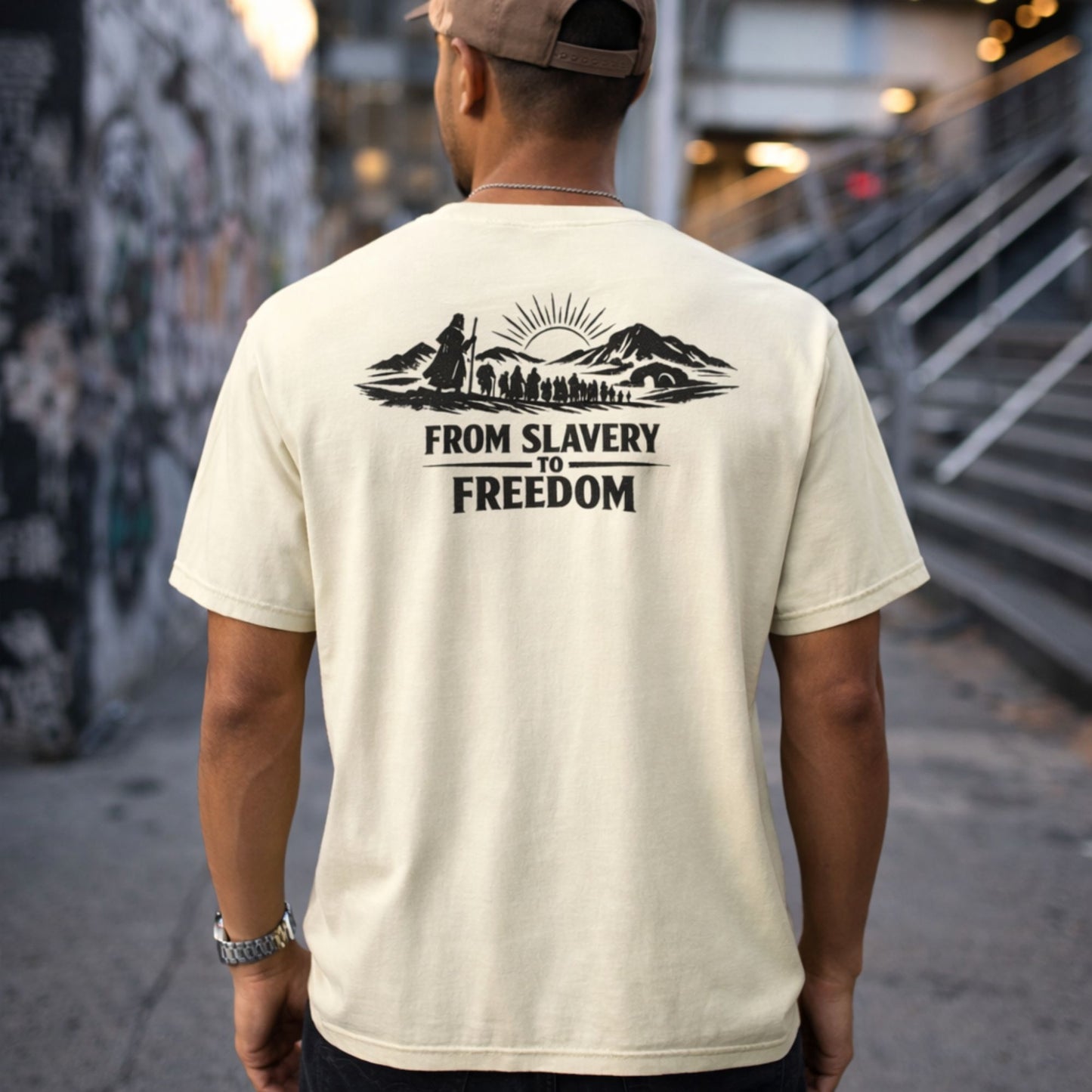 From Slavery to Freedom - Backprint - Heavyweight Unisex T-Shirt