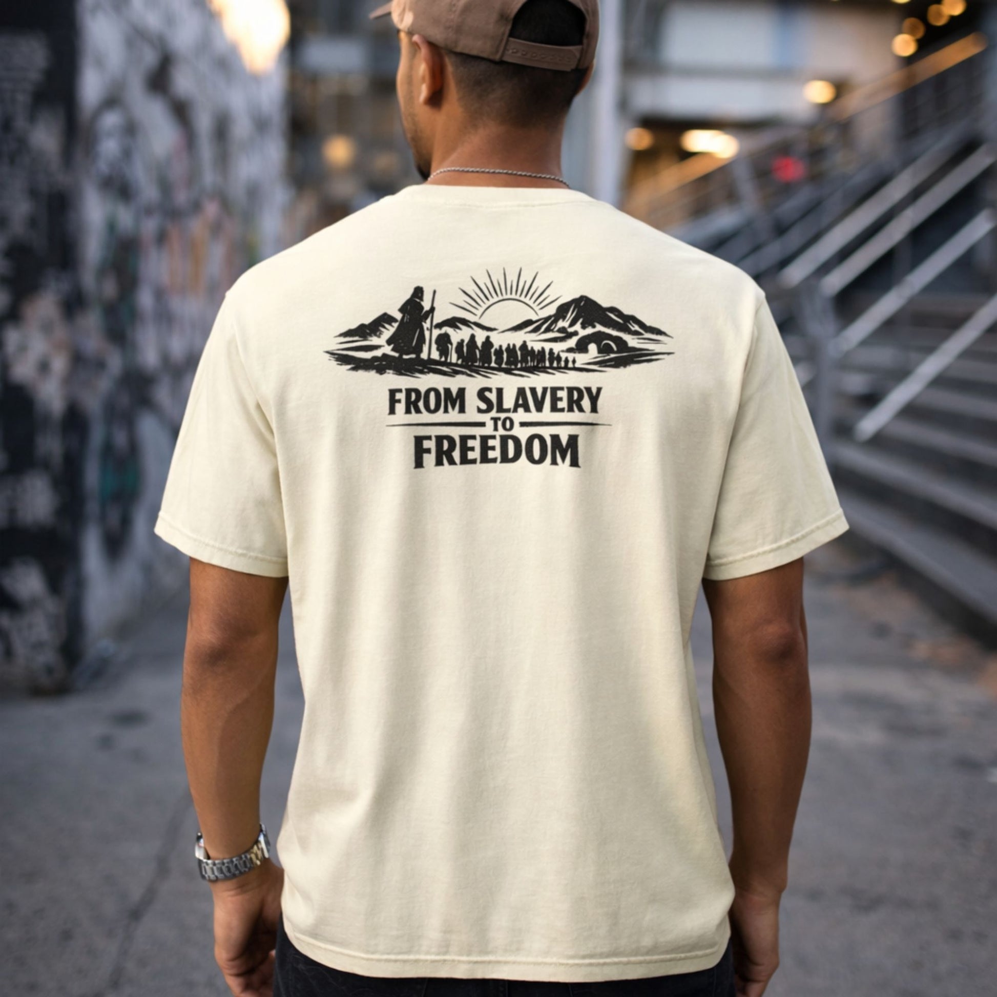 From Slavery to Freedom - Backprint - Heavyweight Unisex T-Shirt