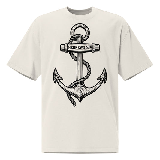 Anchor Hebrews 6:19 - Oversized Herren-T-Shirt Streetwear