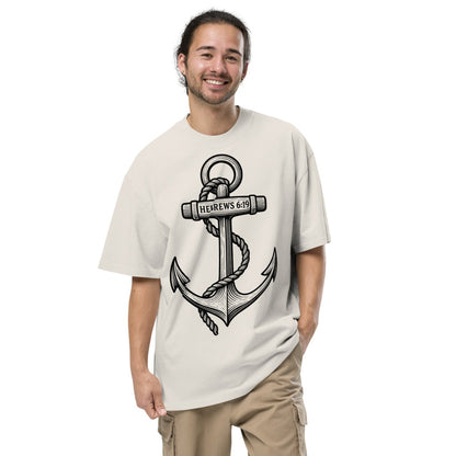 Anchor Hebrews 6:19 - Oversized Herren-T-Shirt Streetwear