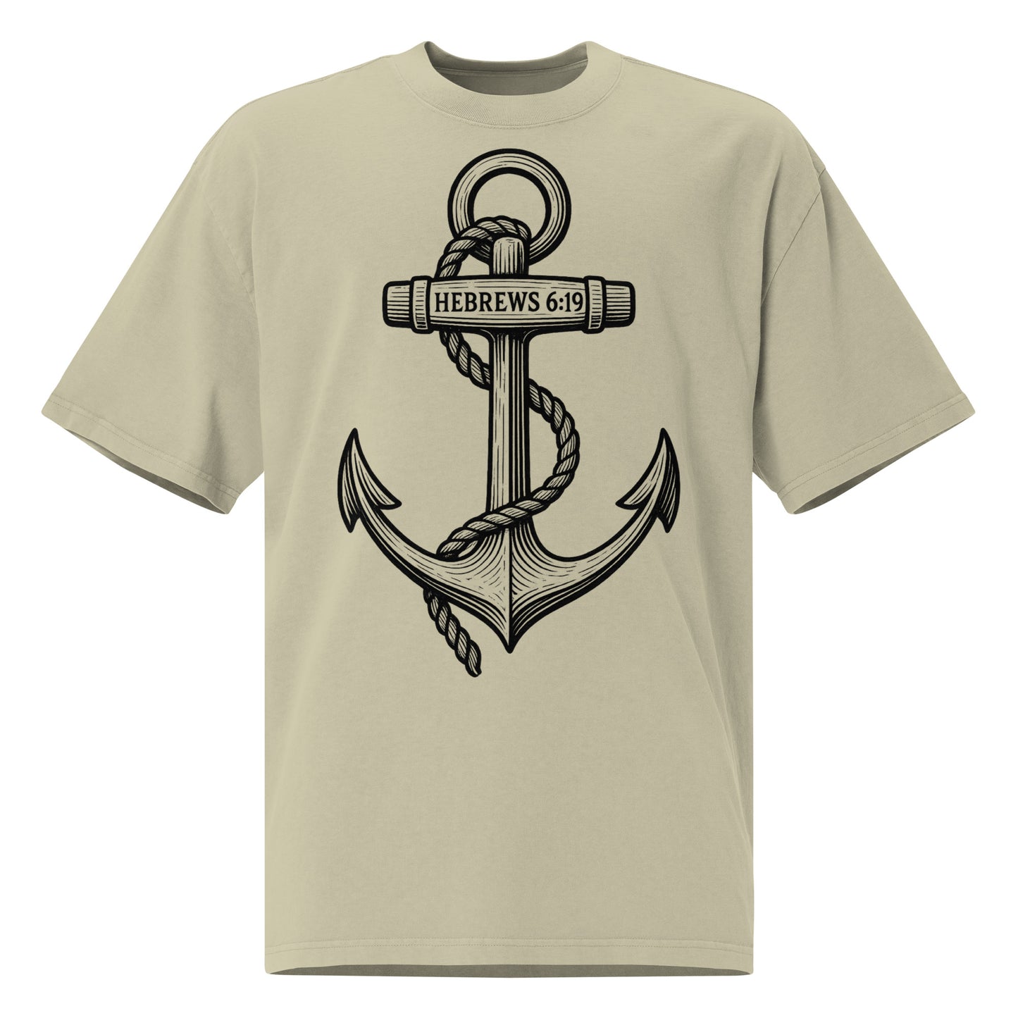 Anchor Hebrews 6:19 - Oversized Herren-T-Shirt Streetwear