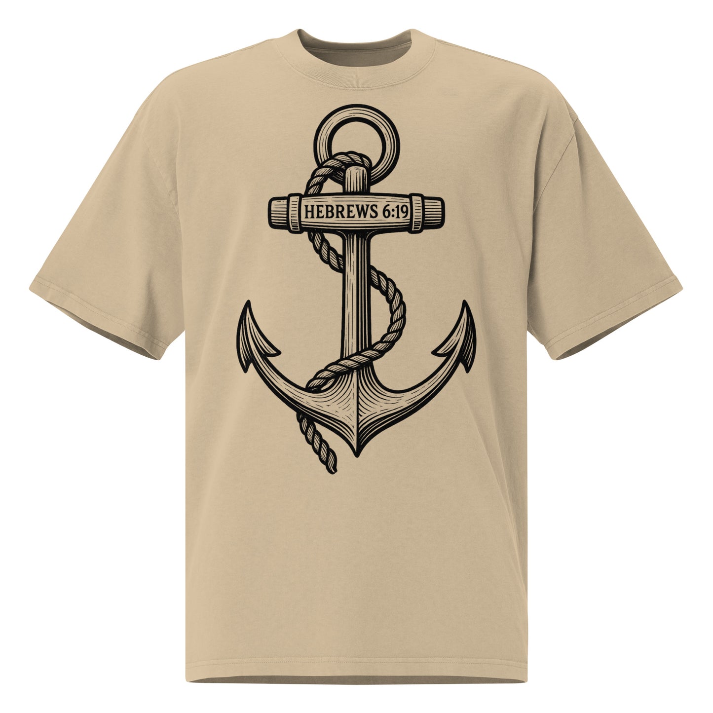 Anchor Hebrews 6:19 - Oversized Herren-T-Shirt Streetwear